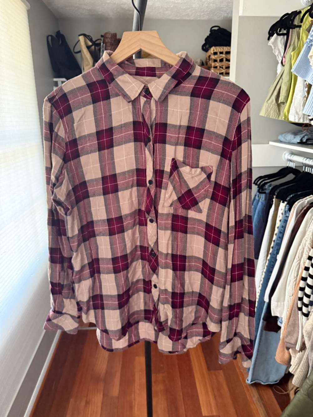 Rails Hunter Plaid Button Down in Port, Sand and Navy - Picture 2 of 9